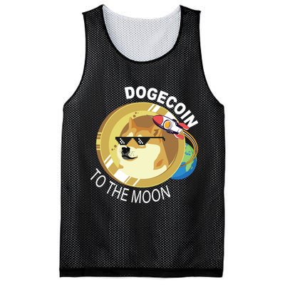 Dogecoin to the moon Mesh Reversible Basketball Jersey Tank