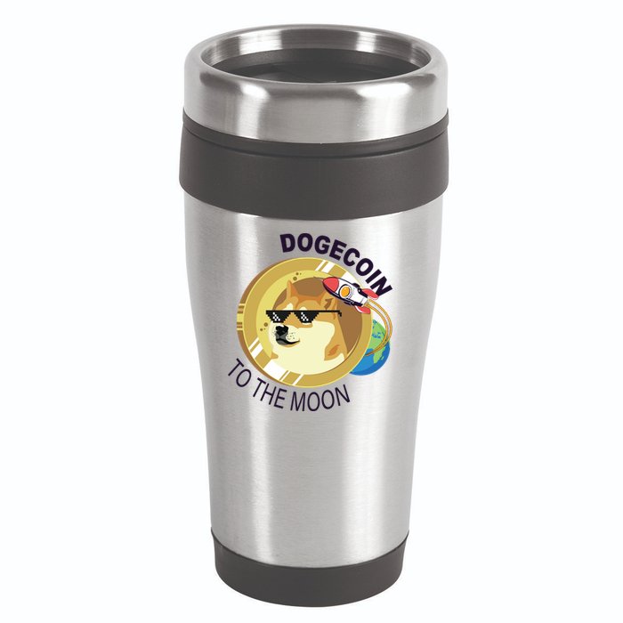DogeCoin To The Moon 16oz Travel Tumbler