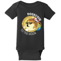 Dogecoin to the moon Baby Bodysuit