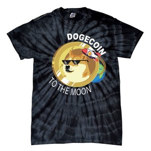 Dogecoin to the moon Tie-Dye T-Shirt