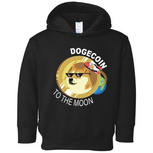 Dogecoin to the moon Toddler Hoodie