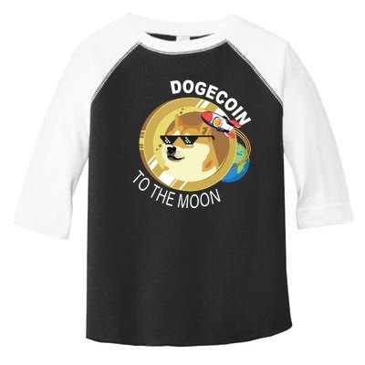 Dogecoin to the moon Toddler Fine Jersey T-Shirt