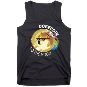 Dogecoin to the moon Tank Top