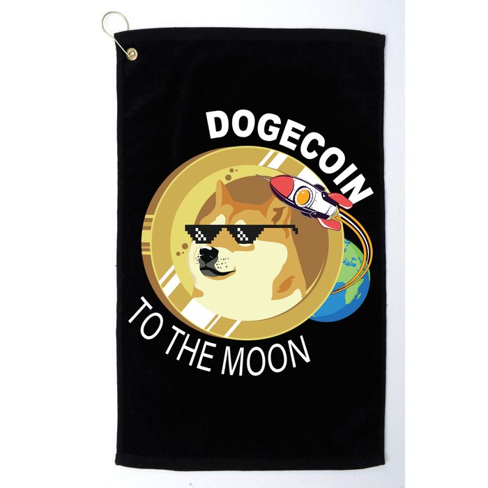 Dogecoin to the moon Golf Towel