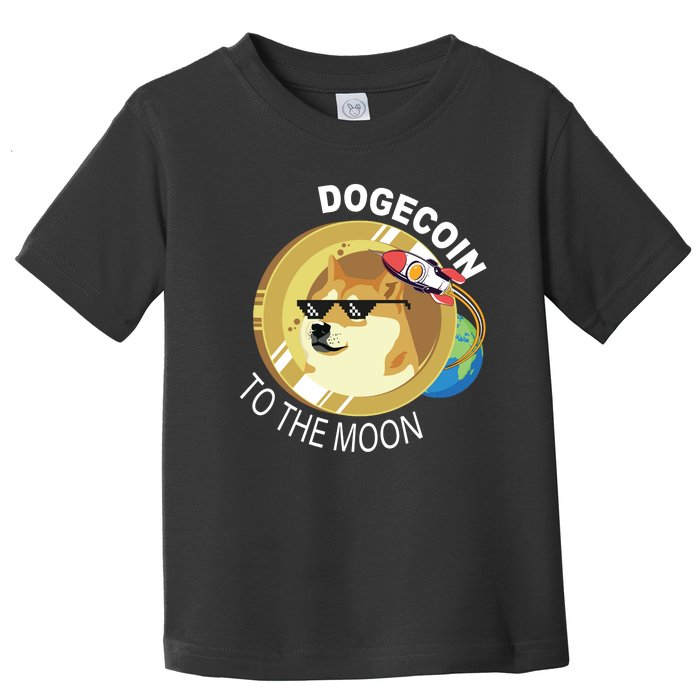 Dogecoin to the moon Toddler T-Shirt