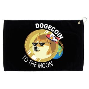 DogeCoin To The Moon Grommeted Golf Towel