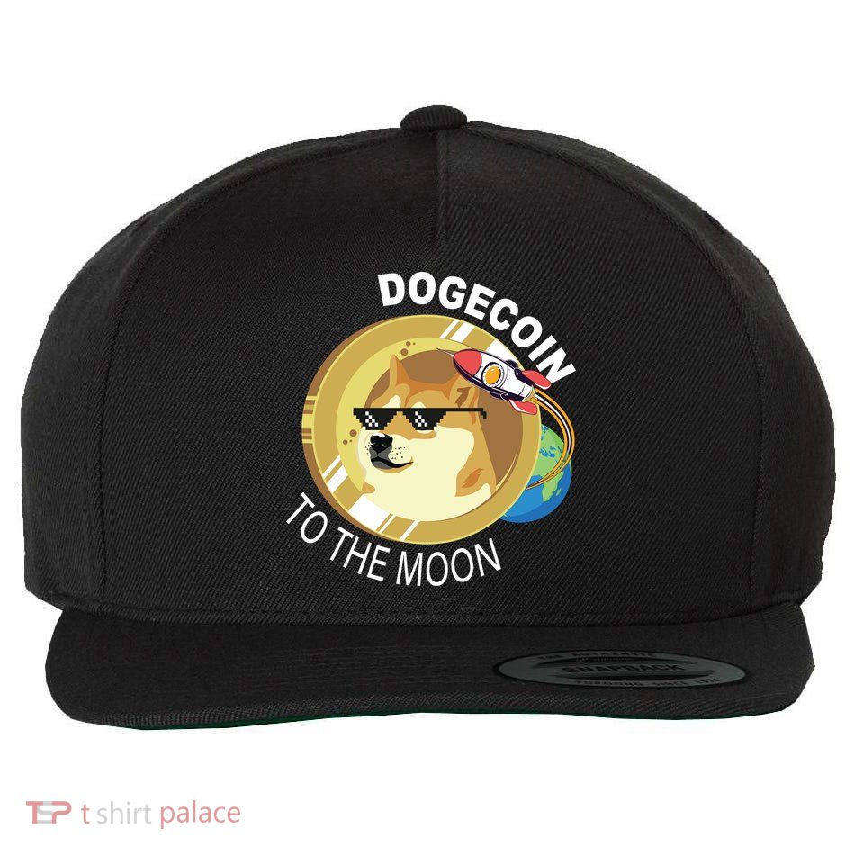 Dogecoin to the moon Wool Snapback Cap