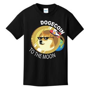 Dogecoin to the moon Kids T-Shirt