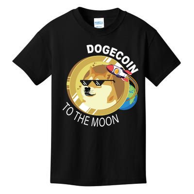 Dogecoin to the moon Kids T-Shirt