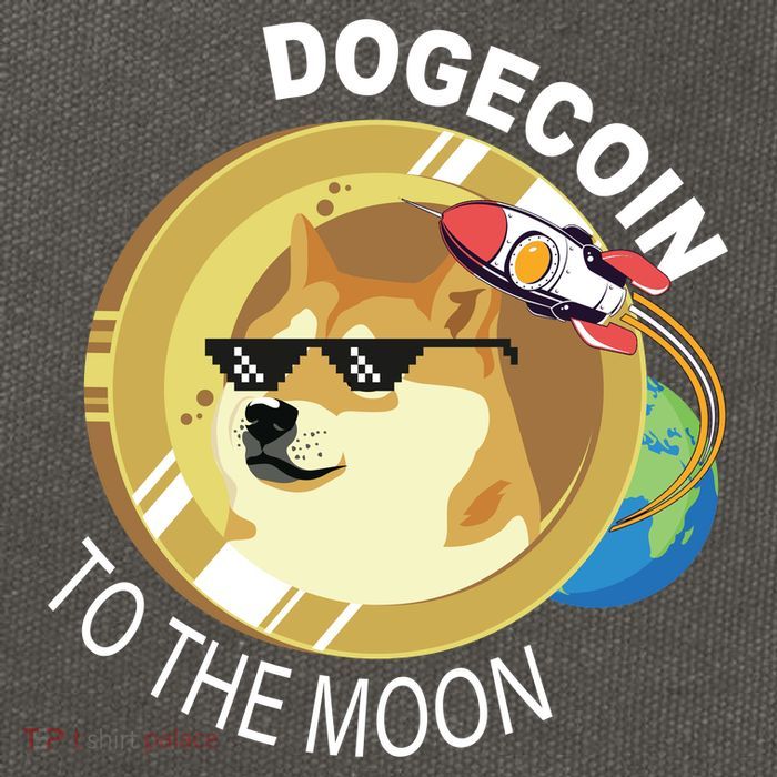 DogeCoin To The Moon Cotton Canvas Backpack