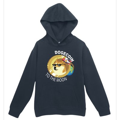 Dogecoin to the moon Urban Pullover Hoodie