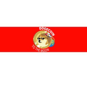 DogeCoin To The Moon Bumper Sticker