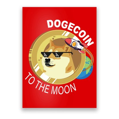 DogeCoin To The Moon Poster