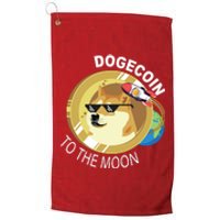 DogeCoin To The Moon Platinum Collection Golf Towel