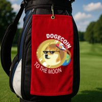 DogeCoin To The Moon Golf Towel