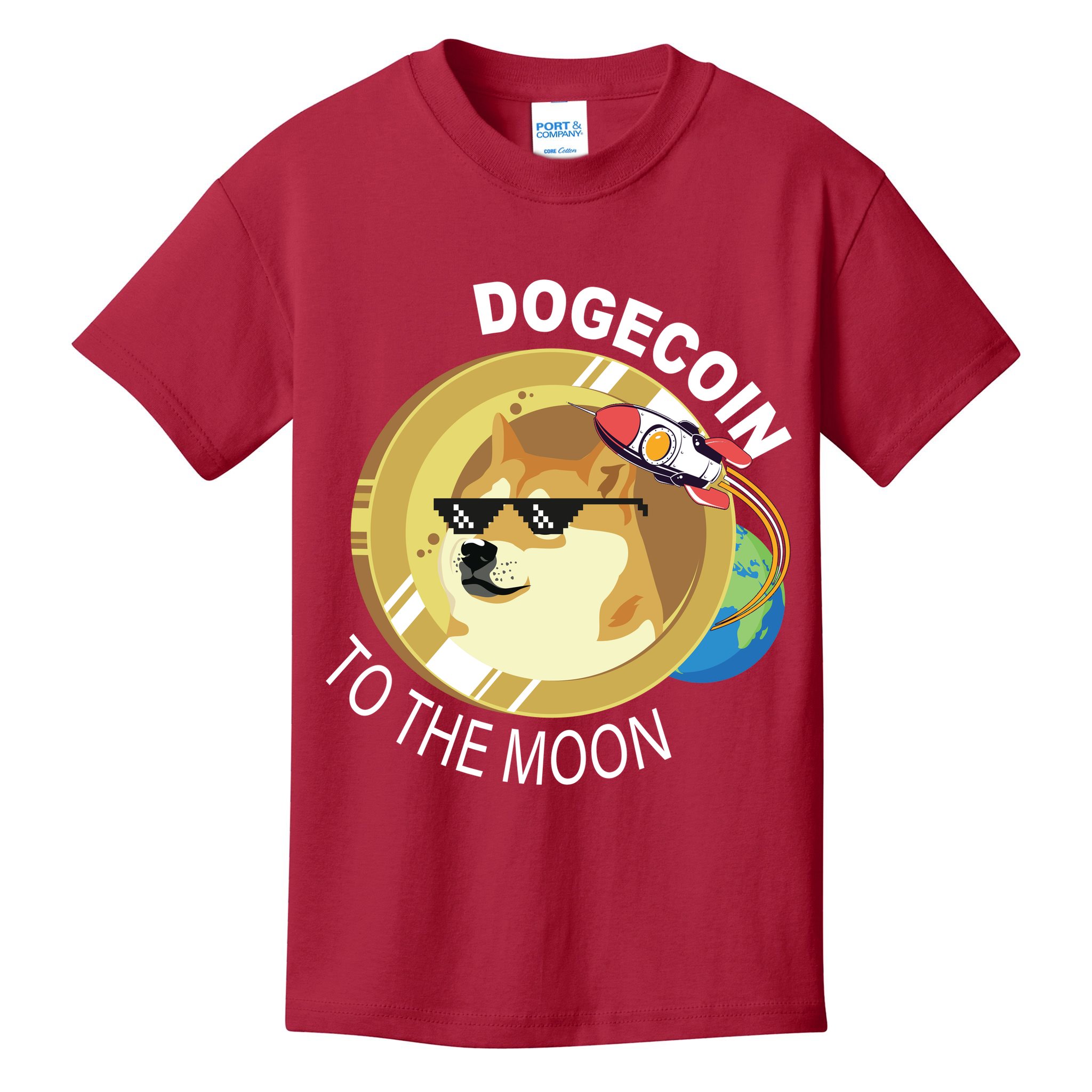 DogeCoin To The Moon Kids T-Shirt