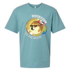 Dogecoin to the moon Sueded Cloud Jersey T-Shirt