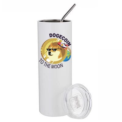 Dogecoin to the moon Stainless Steel Tumbler