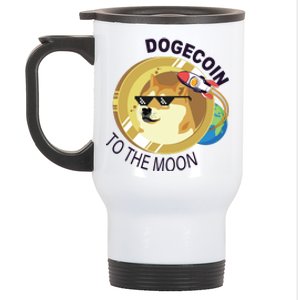 Dogecoin to the moon Stainless Steel Travel Mug