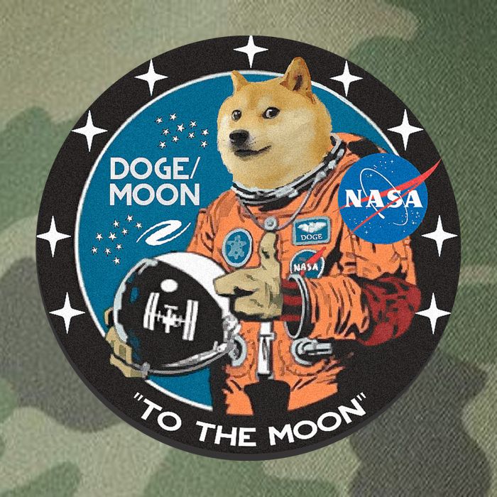 Dogecoin To The Moon Astronaut Legacy Tie Dye Trucker Hat