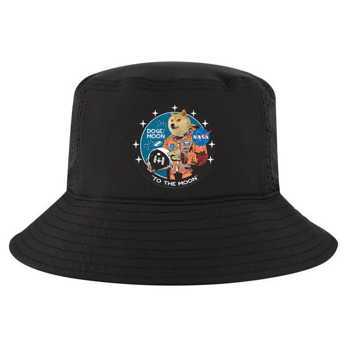 Dogecoin To The Moon Astronaut Cool Comfort Performance Bucket Hat