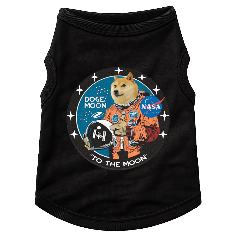 Dogecoin To The Moon Astronaut Doggie Tank