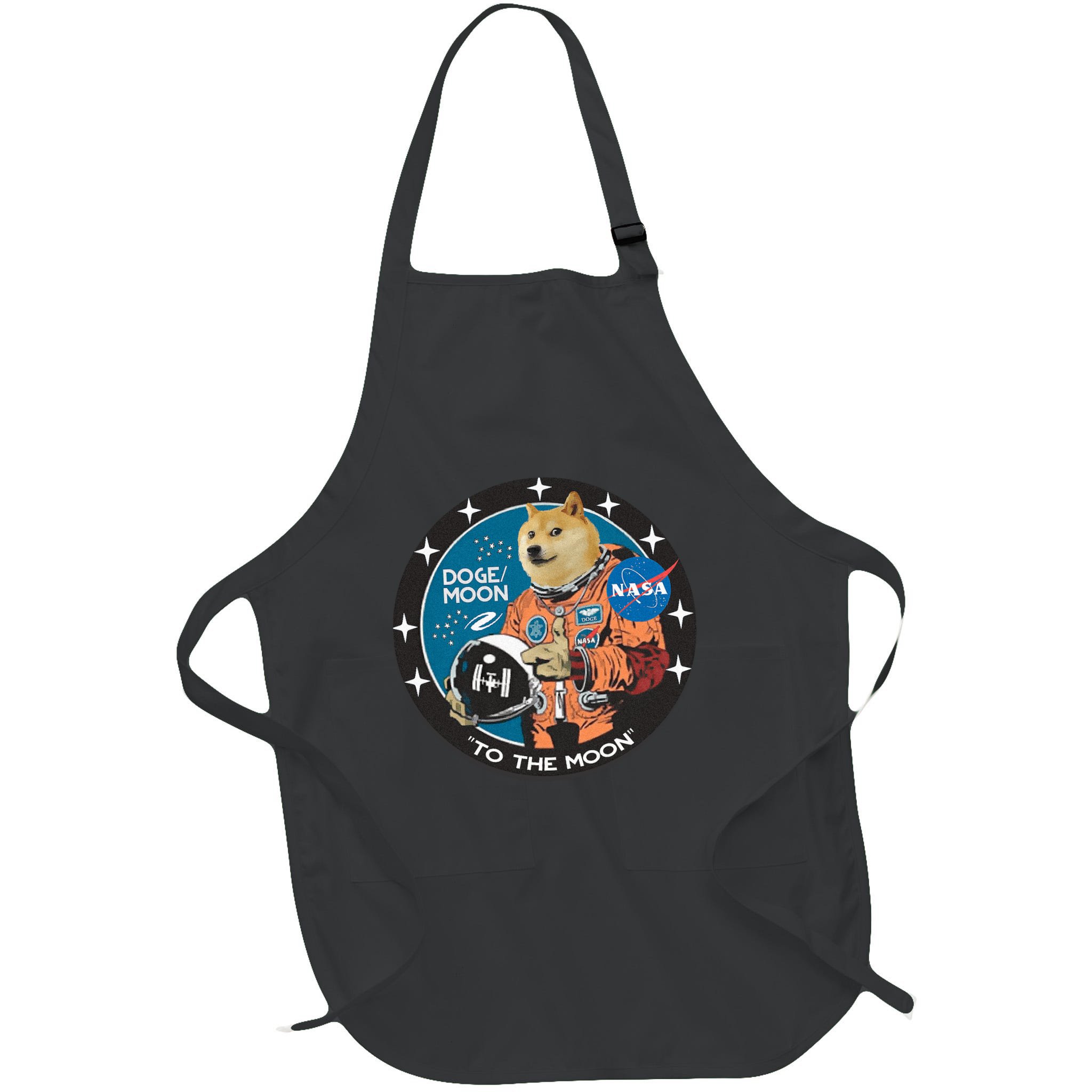Dogecoin To The Moon Astronaut Apron