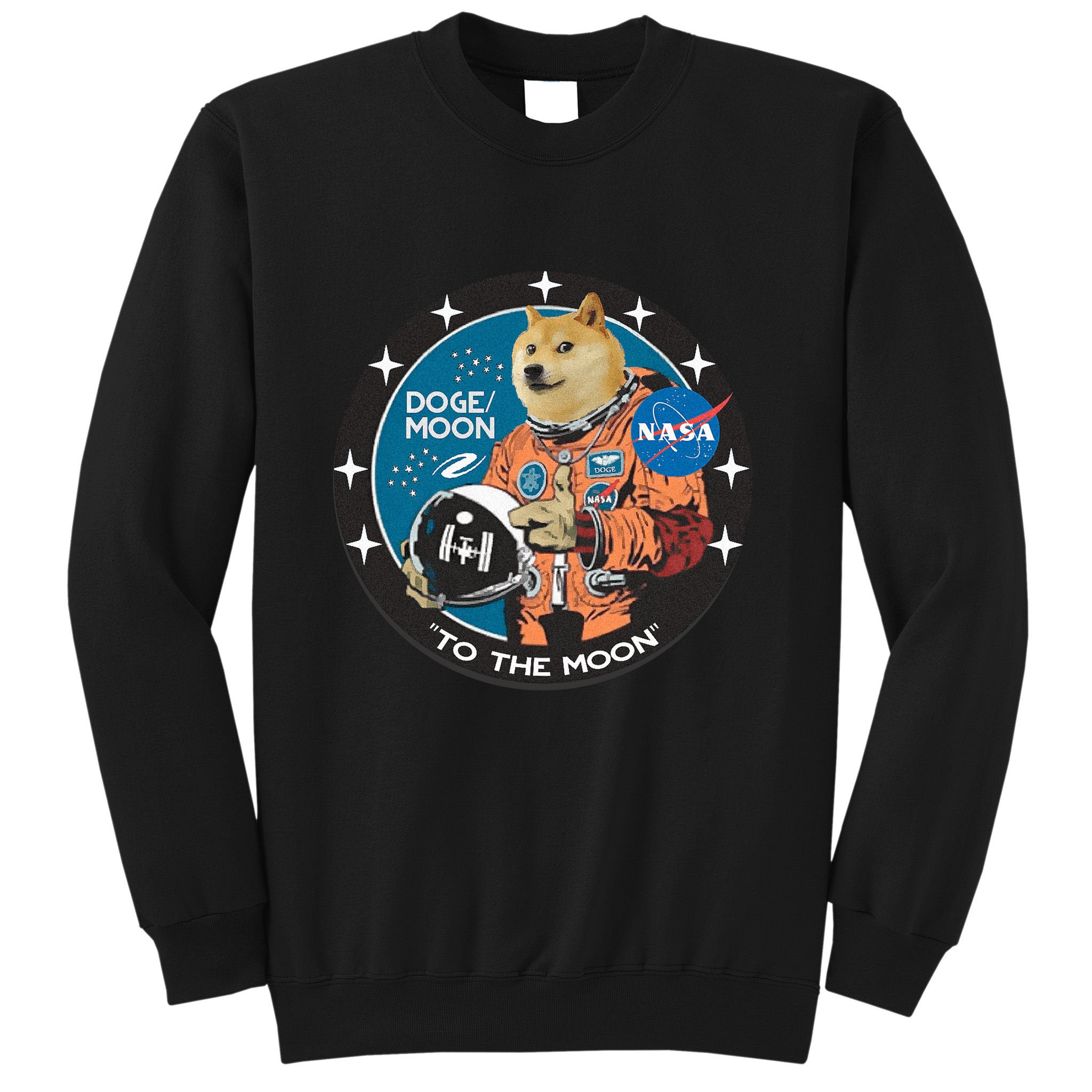 Dogecoin To The Moon Astronaut Sweatshirt