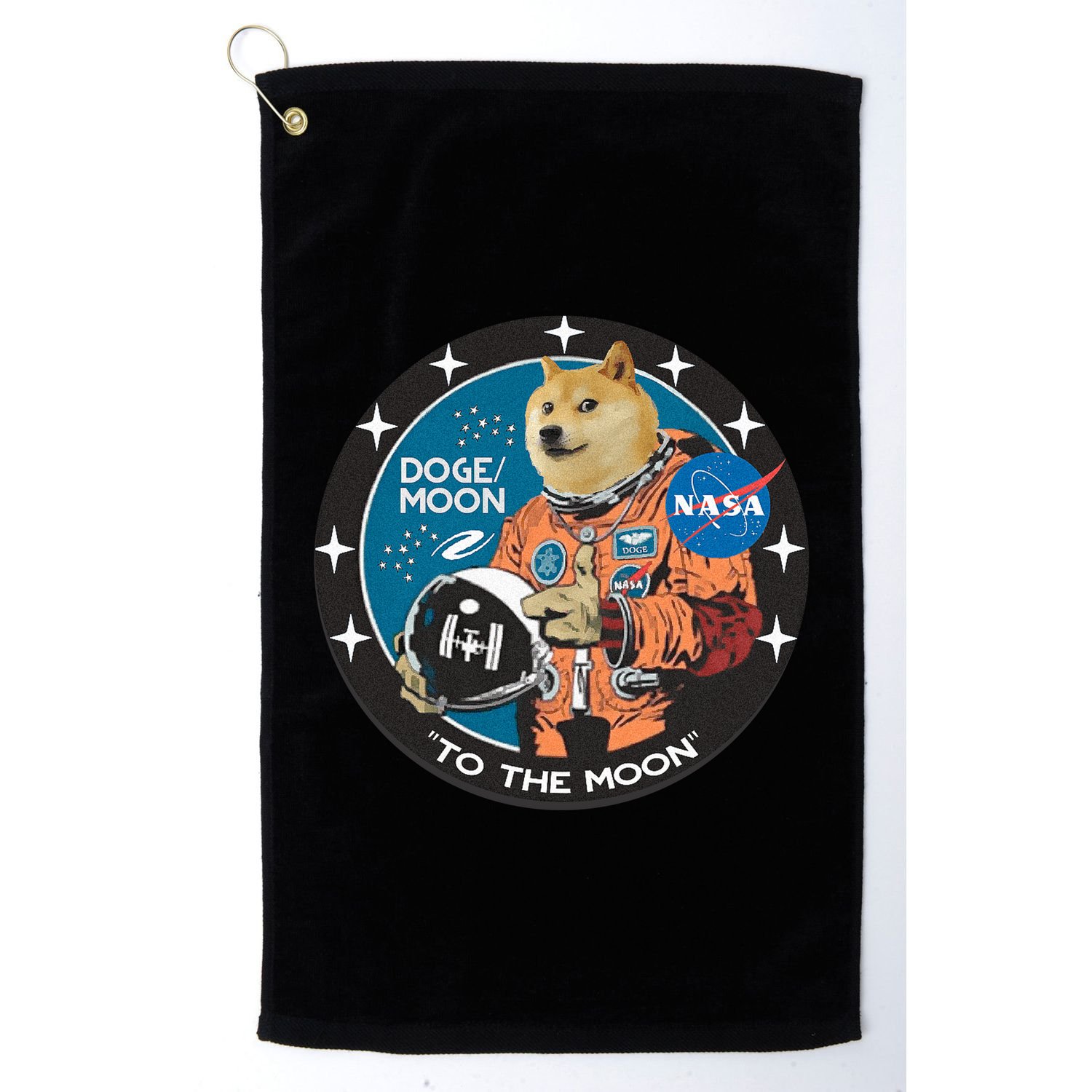 Dogecoin To The Moon Astronaut Golf Towel