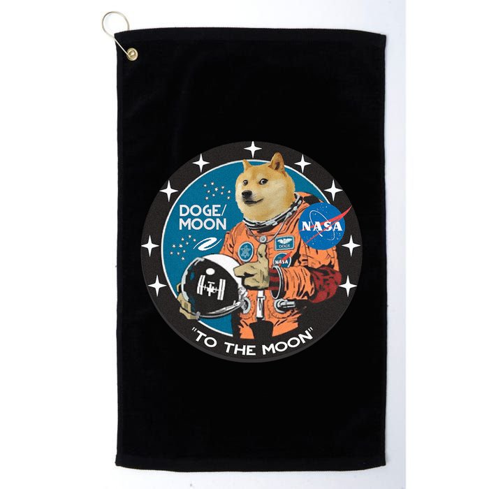 Dogecoin To The Moon Astronaut Golf Towel