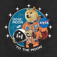 Dogecoin To The Moon Astronaut Golf Towel
