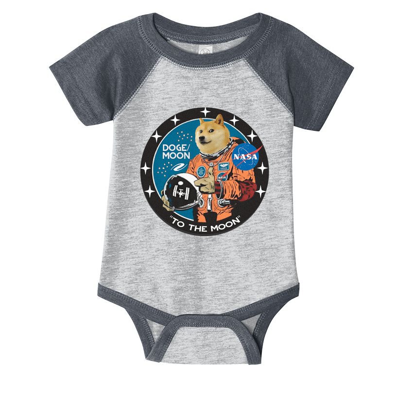 Dogecoin To The Moon Astronaut Infant Baby Jersey Bodysuit