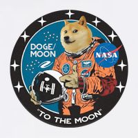 Dogecoin To The Moon Astronaut Garment-Dyed Sweatshirt