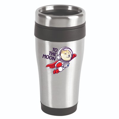 Dogecoin To The Moon Coin Crypto Currency Super Astronaut 16oz Travel Tumbler