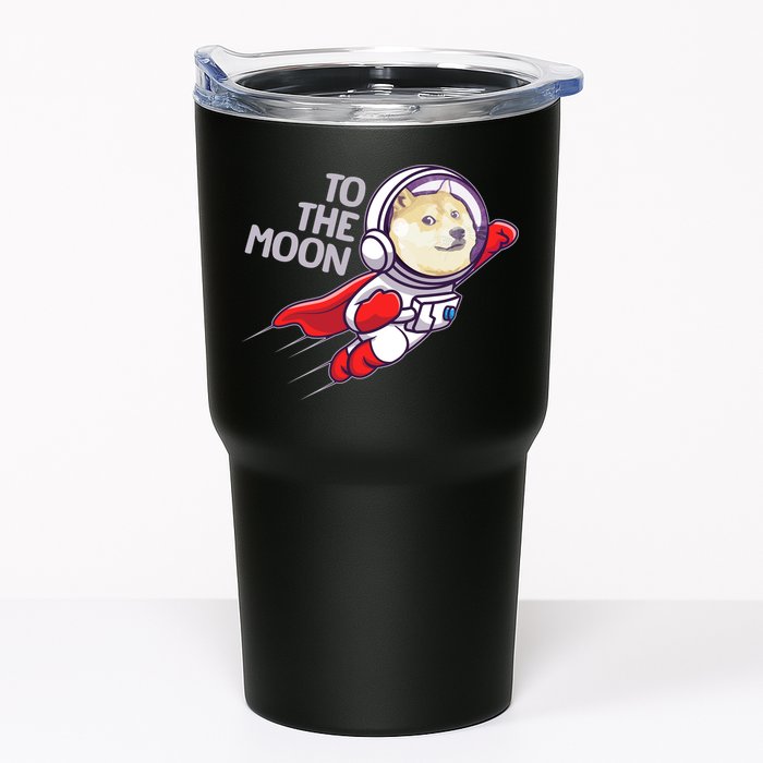 Dogecoin To The Moon Coin Crypto Currency Super Astronaut Tumbler