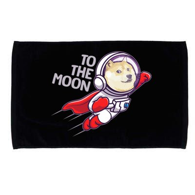 Dogecoin To The Moon Coin Crypto Currency Super Astronaut Microfiber Hand Towel