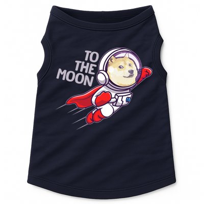 Dogecoin To The Moon Coin Crypto Currency Super Astronaut Doggie Tank