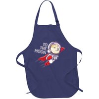 Dogecoin To The Moon Coin Crypto Currency Super Astronaut Apron