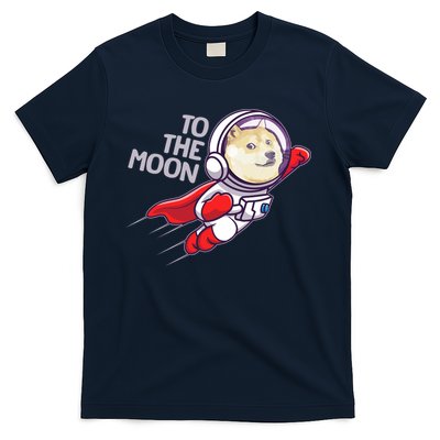 Dogecoin To The Moon Coin Crypto Currency Super Astronaut T-Shirt