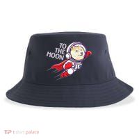 Dogecoin To The Moon Coin Crypto Currency Super Astronaut Sustainable Bucket Hat