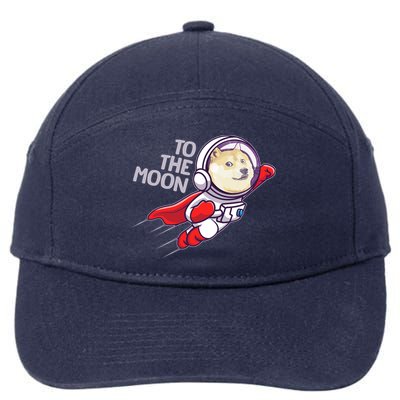 Dogecoin To The Moon Coin Crypto Currency Super Astronaut 7-Panel Snapback Hat