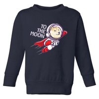 Dogecoin To The Moon Coin Crypto Currency Super Astronaut Toddler Sweatshirt