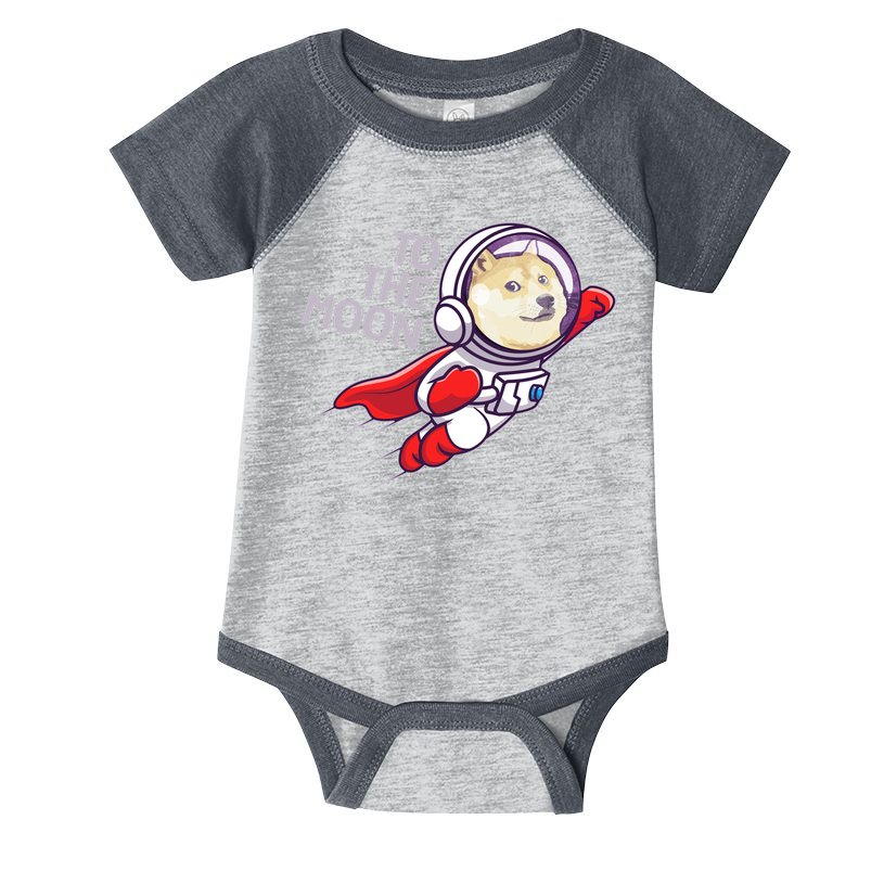 Dogecoin To The Moon Coin Crypto Currency Super Astronaut Infant Baby Jersey Bodysuit