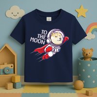 Dogecoin To The Moon Coin Crypto Currency Super Astronaut Toddler T-Shirt