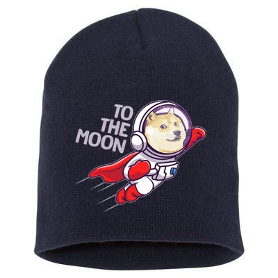 Dogecoin To The Moon Coin Crypto Currency Super Astronaut Short Acrylic Beanie