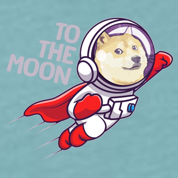 Dogecoin To The Moon Coin Crypto Currency Super Astronaut Sueded Cloud Jersey T-Shirt