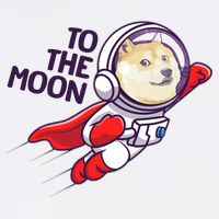 Dogecoin To The Moon Coin Crypto Currency Super Astronaut Garment-Dyed Sweatshirt