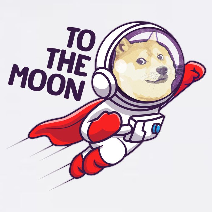 Dogecoin To The Moon Coin Crypto Currency Super Astronaut Garment-Dyed Sweatshirt