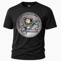 Dogecoin To the Moon Doge Cooling Performance Crew T-Shirt