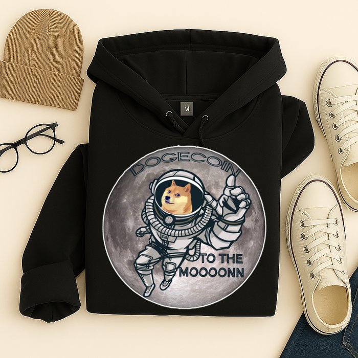 Dogecoin To the Moon Doge Hoodie